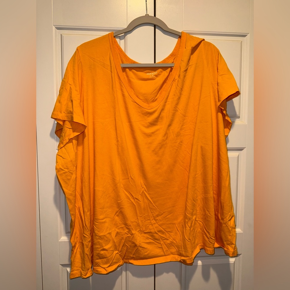 Old Navy Women's Plus Orange Draped Scoop Neck Top 4X